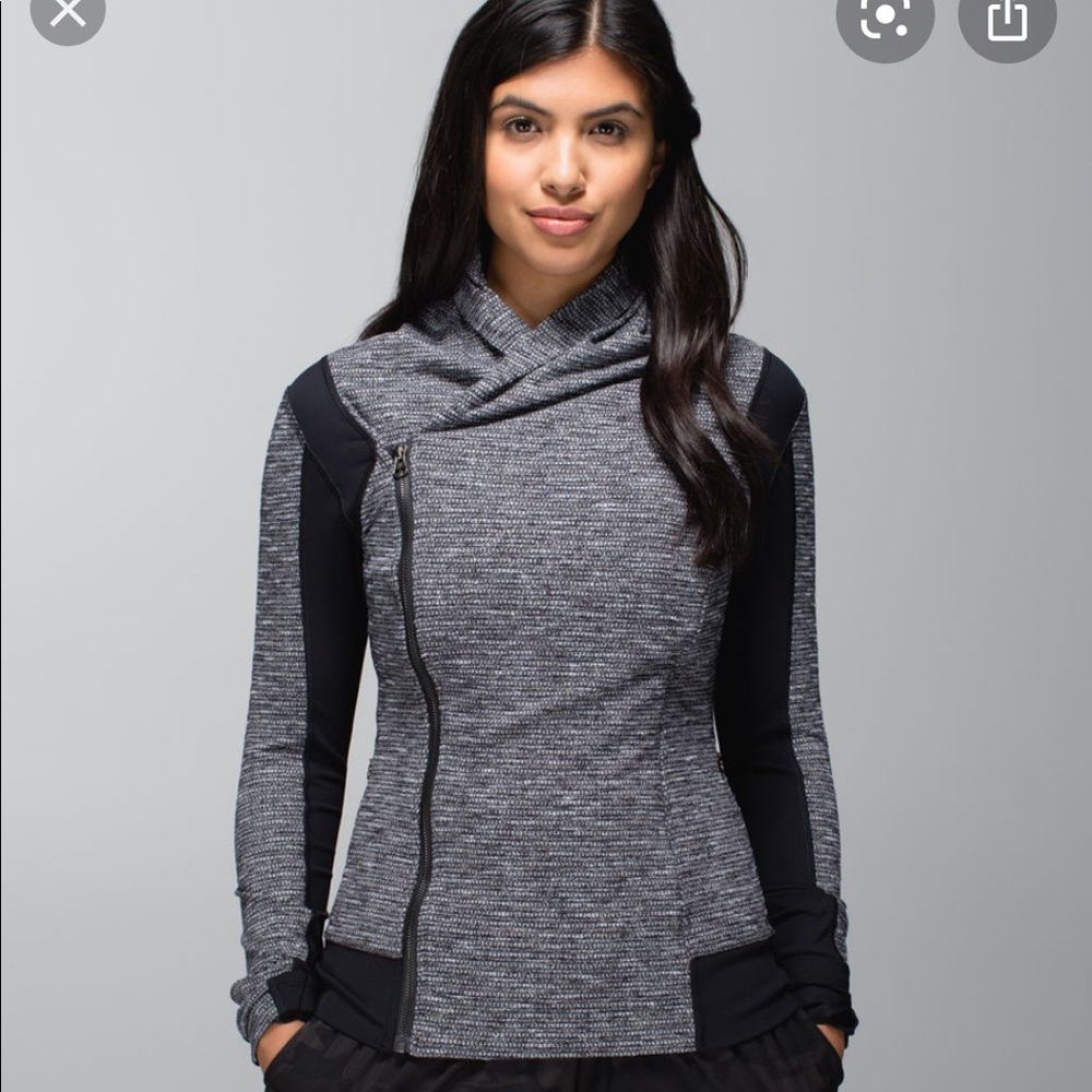Grey and black Bhakti jacket lululemon